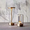LED Cordless Table Lamp Retro Bar Metal Desk Lamps Rechargeable Touch Dimming Night Light Restaurant Bedroom Home Outdoor Decor 1