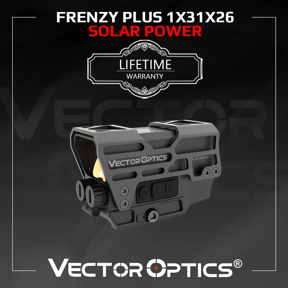 VECTOR OPTICS Frenzy Plus ブラック Vector Optics Frenzy Plus 1x18x20 Enclosed Sight Solar Power