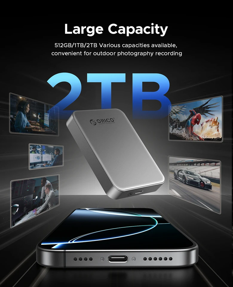 Lexar Professional Go 2TB SSD Esterno Portatile con HUB, Ultracompatto, Supporta Apple ProRes Lexar Professional Go 2TB SSD Esterno Portatile con HUB, Ultracompatto, Supporta Apple ProRes