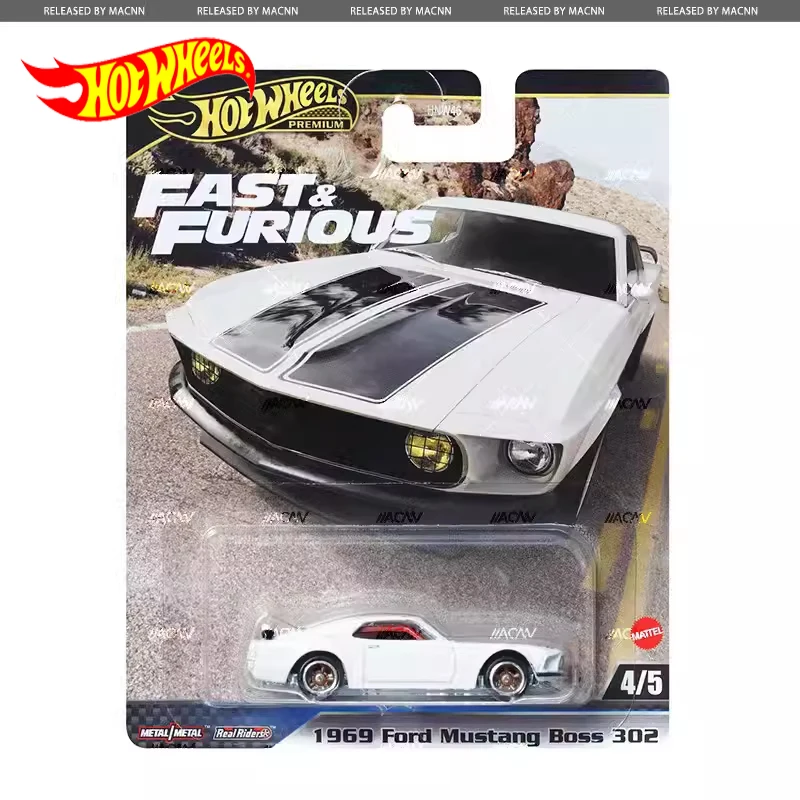 

Original Hot Wheels Premium Car 1969 Ford Mustang Boss 302 Fast & Furious 1/64 Diecast Toys for Boys Alloy Voiture Juguetes Gift