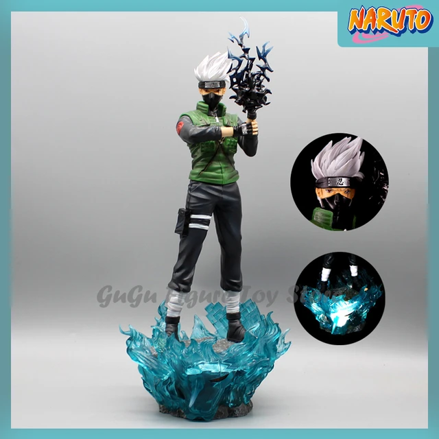 40cm Naruto Hatake Kakashi Figure Gk Figurine with LED Light