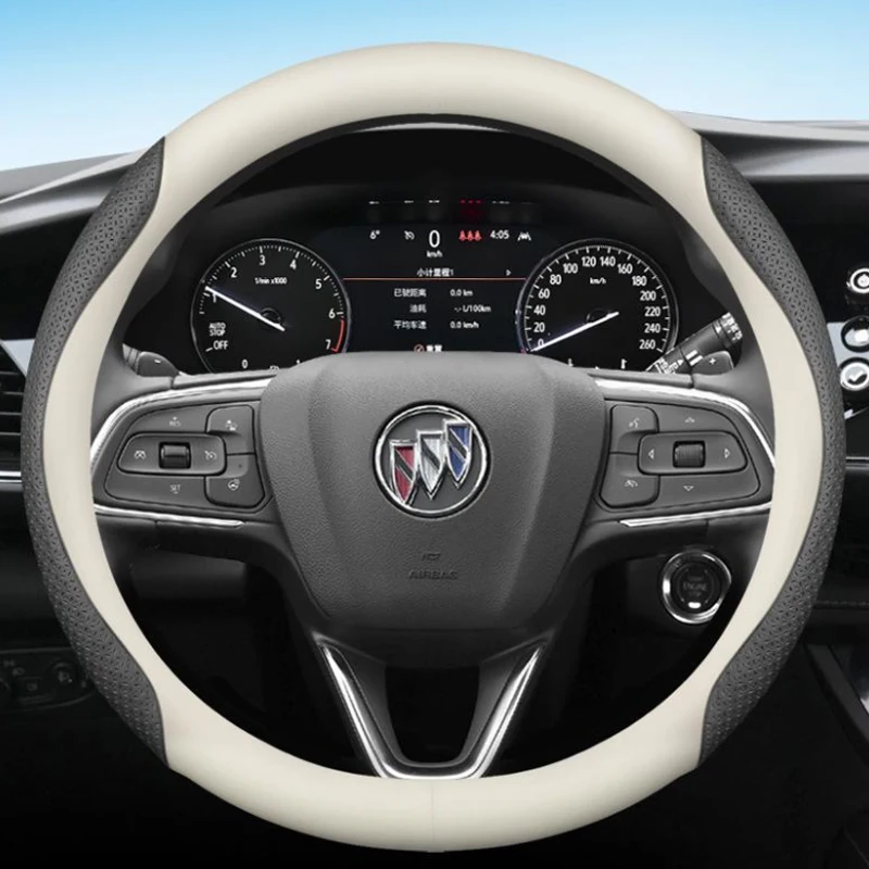 

Leather Car Steering Wheel Cover for Buick Regal Encore Enclave Envision LaCrosse 38cm Non-slip Auto interior Accessories