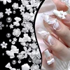 100/200pcs 3D Mixed Nail Decorations Kawaii Heart Flower Bear Pearl Design Rhinestone Nail Art Charms Jewelry Manicure Accessory 5