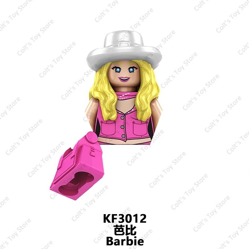 Hot Anime Barbie Mini Action Figures Classic Cartoon Dolls Model Building Blocks Friend Girls Toys Plastic Accessories Kids Gift