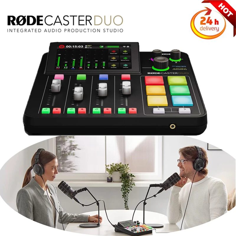 ProfessionalAudioMixerRODECasterDuo7ChannelSoundBoardConsole