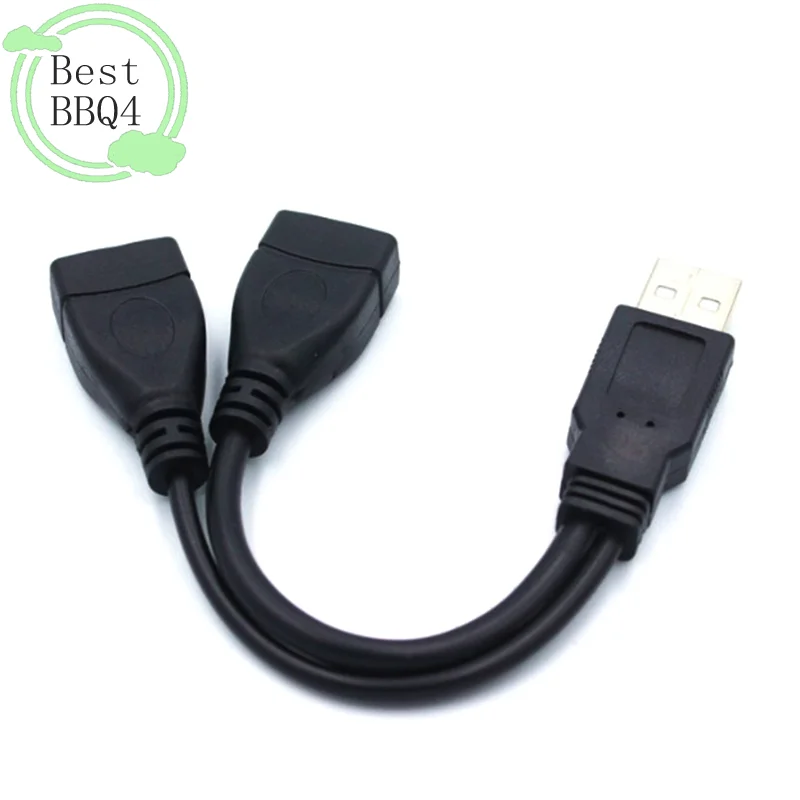 (BBQ4)USB 2.0 분배기 Y케이블 1남성-2여성 연장 코드 PC 자동차 데이..