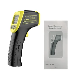 Enhanced Digital LCD Infrared Thermometer with Laser Pointer (Yellow)