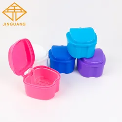 20pcs Dental Box Apple Shape Denture Teeth Storage Case Mouth guard Container Tray Orthodontic Retainer Mouthguard Container