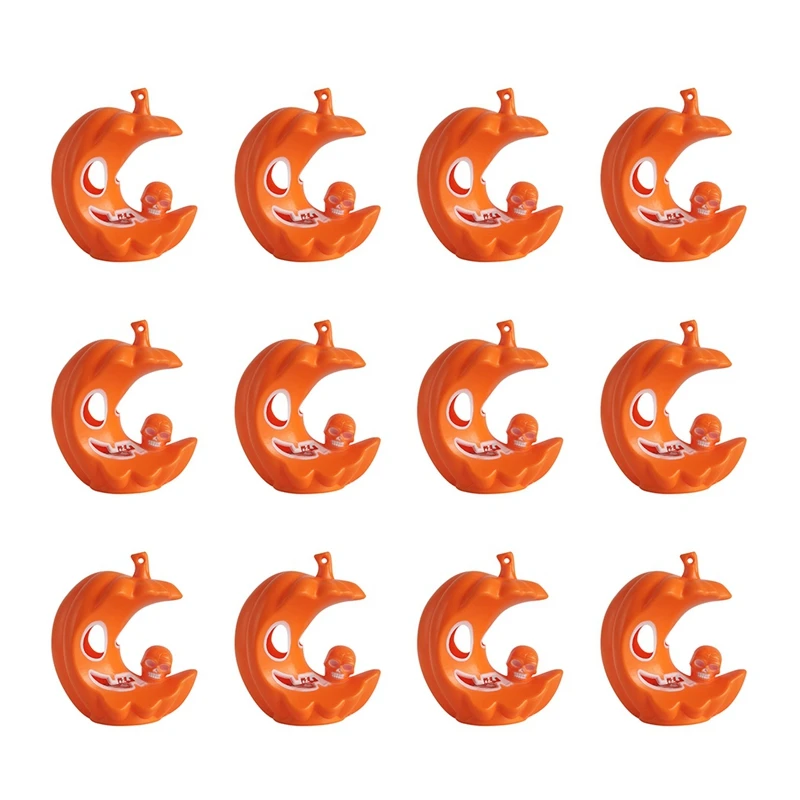 

12PC Halloween Candle Light Props Scary Skull Light Glowing Pumpkin Lantern Decorative Lights For Party Decoration