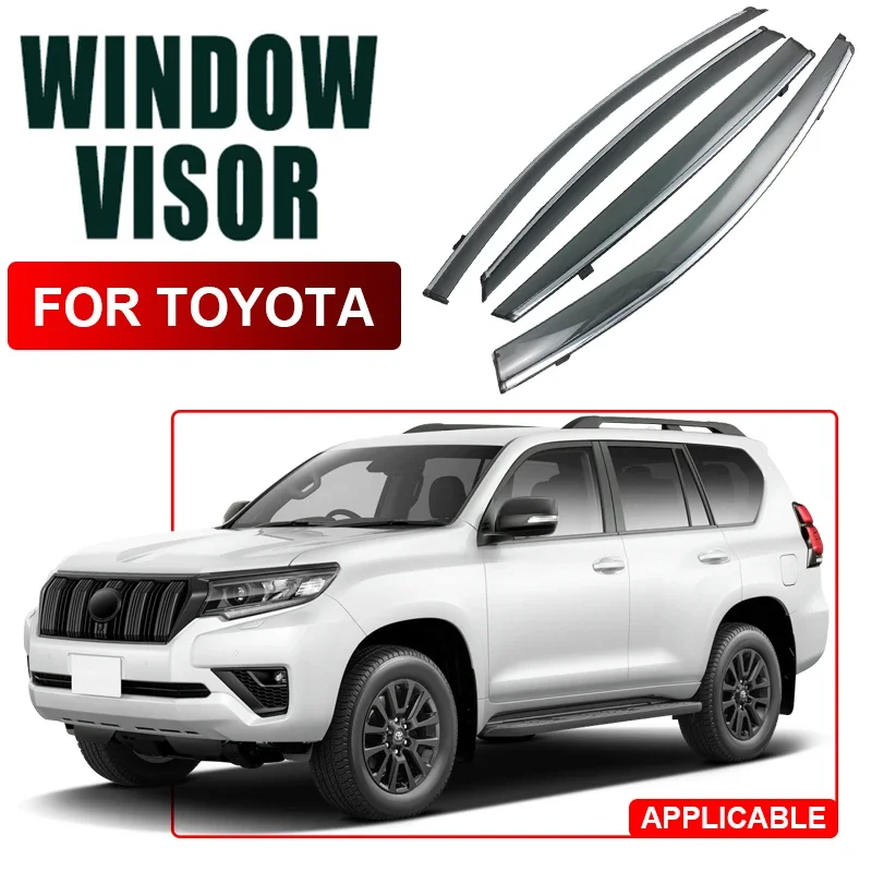 

4PCS For Toyota CHR FORTUNER HARRIER HARRIER HIGHLANDER LAND CRUISER PRODA RAV4 RAIZE 2003-2025 Car Window Visor Auto Waterproof