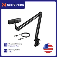 NearStream Professional Microphone pc USB XLR Condenser Mic Boom Arm US Local ShippingPlug-and-Play for Streaming Podcast Studio