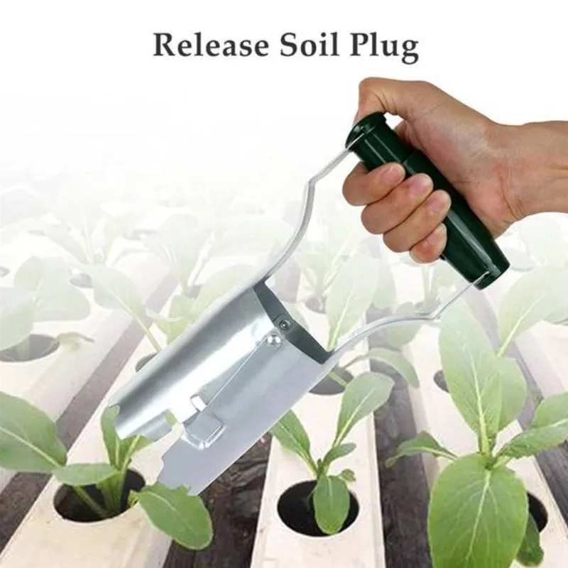 Thickened Stainless Steel Seedling Transplanter Digging Hole Sowing Garden Seedling Tool Planting Vegetable Cylinder Planter 1