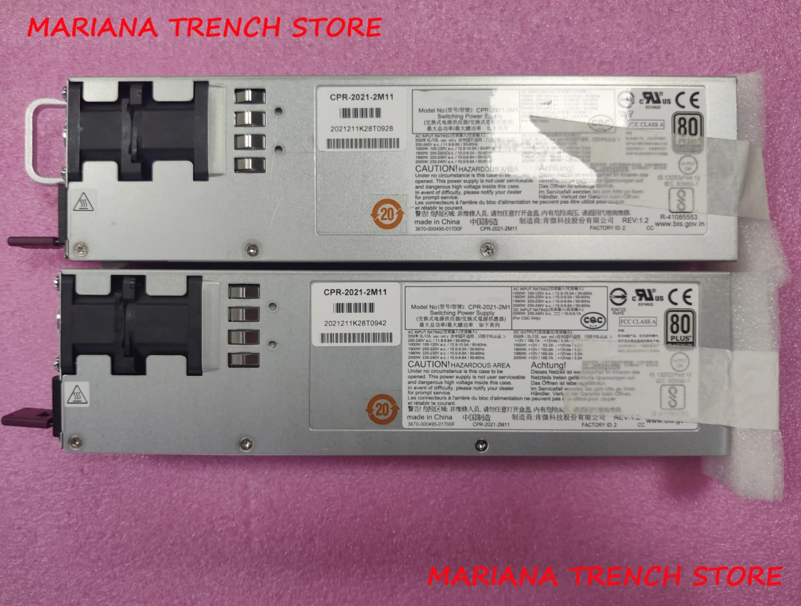 

CPR-2021-2M1 for Compuware AC-DC Redundant 2000W Power Supply CPR-2021-2M11 PWS-2K03P-1R