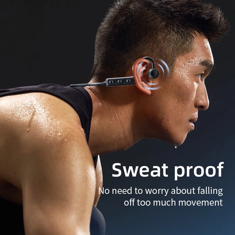 Wireless Bluetooth Bone Conduction Headset Earphones Sports Waterproof