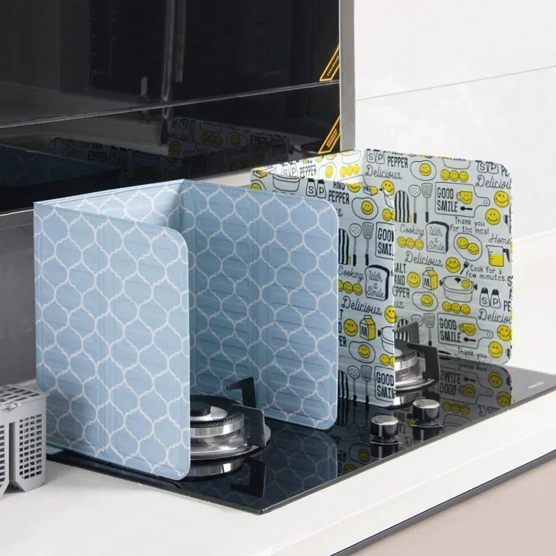 Kitchen Aluminum Foil Oil Splash Guard Splashing Splatter Screen Cooker Against Stove Removal Insulation Board Kitchen Gadgets