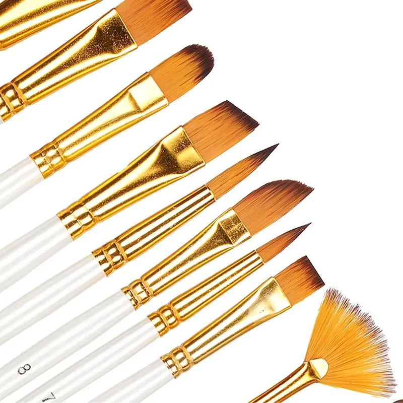 13Pcs Painting Brushes Set Artist Painting Brush for Oil Acrylic Watercolor Gouache Paint Professional Artist Supplies 4