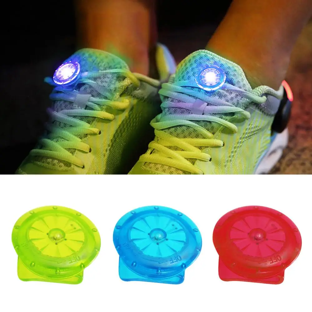 Mini round shoe clip, LED lights for night running, bike, sports, bright warning lights