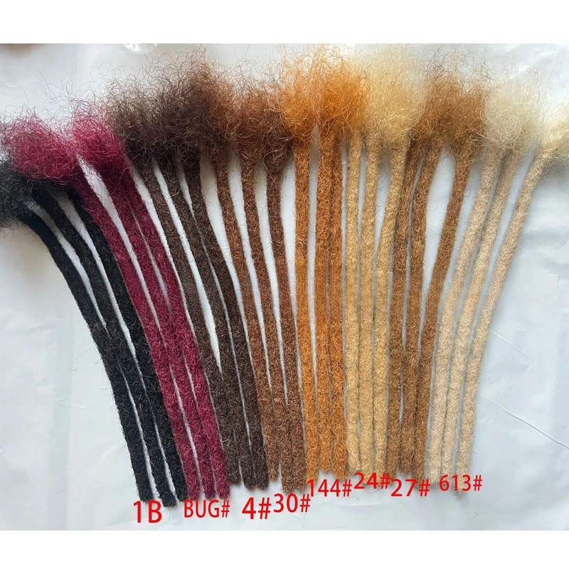 0.6cm Thickness #27/30/Bug/613 Blonde Real Human Hair Dreadlock Loc Extensions for Man/Women Can Be Dyed Bleached Curled