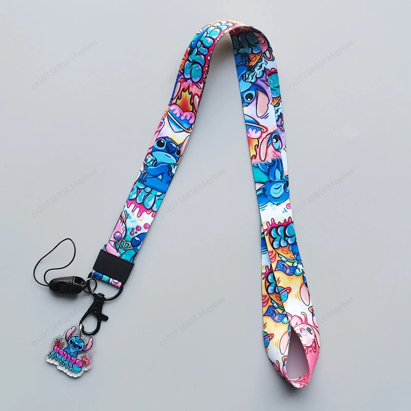 thumbnail image 1 of MINISO Disney Stitch - Correa para el cuello con cordón, llavero de dibujos animados para llavero colgante, soporte para credencial de identificación, llavero, cordón para colgar, 1 of 5