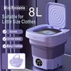 8L Portable Small Foldable Washing Machine with Spin Dryer For Socks Underwear Panties Washer Household Mini Washing Machine 1