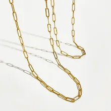 Peri'sBox 4 Sizes Linked Chain Necklaces Gold Color Circle Choker Necklaces for Women Minimalist Necklace Vintage Jewelry 