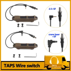Flashlight Remote Dual Function Switch Button Tactical Airsoft Pressure Switch for PEQ-15 NGAL Laser and Tactical Flashlights