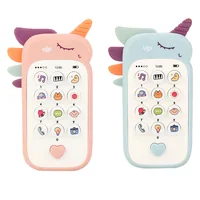 Baby Phone Toy Music Sound Telephone Sleeping Toys With Teether Simulation Phone Kids Infant Early Educational Toy Kids Gifts 1