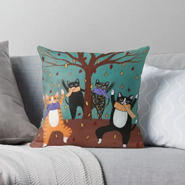 

The Celebration of Autumn Throw Pillow Customizable Decorative Pillow Not Included