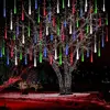 Meteor Shower Rain Lights,11.8inch 8 Tubes Falling Christmas Lights Outdoor Raindrop Lights,Xmas Wedding Tree Holiday Decoration 5