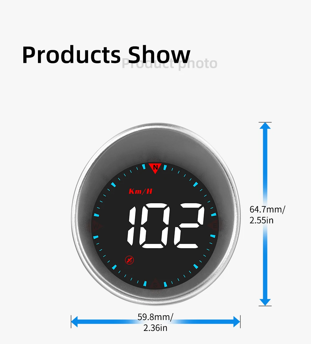G5 HUD Car Head Up Display Smart Digital Speed Mileage Tester Meter MPH KMH Gaug