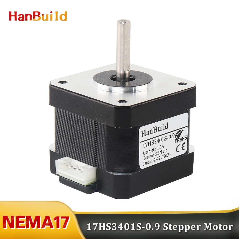 

3PCS micro gear stepper motor 42 Motor 1.3A 28N.cm 4-lead Nema17 17HS3401S-0.9 degree r For 3D Printer Monitor Equipment