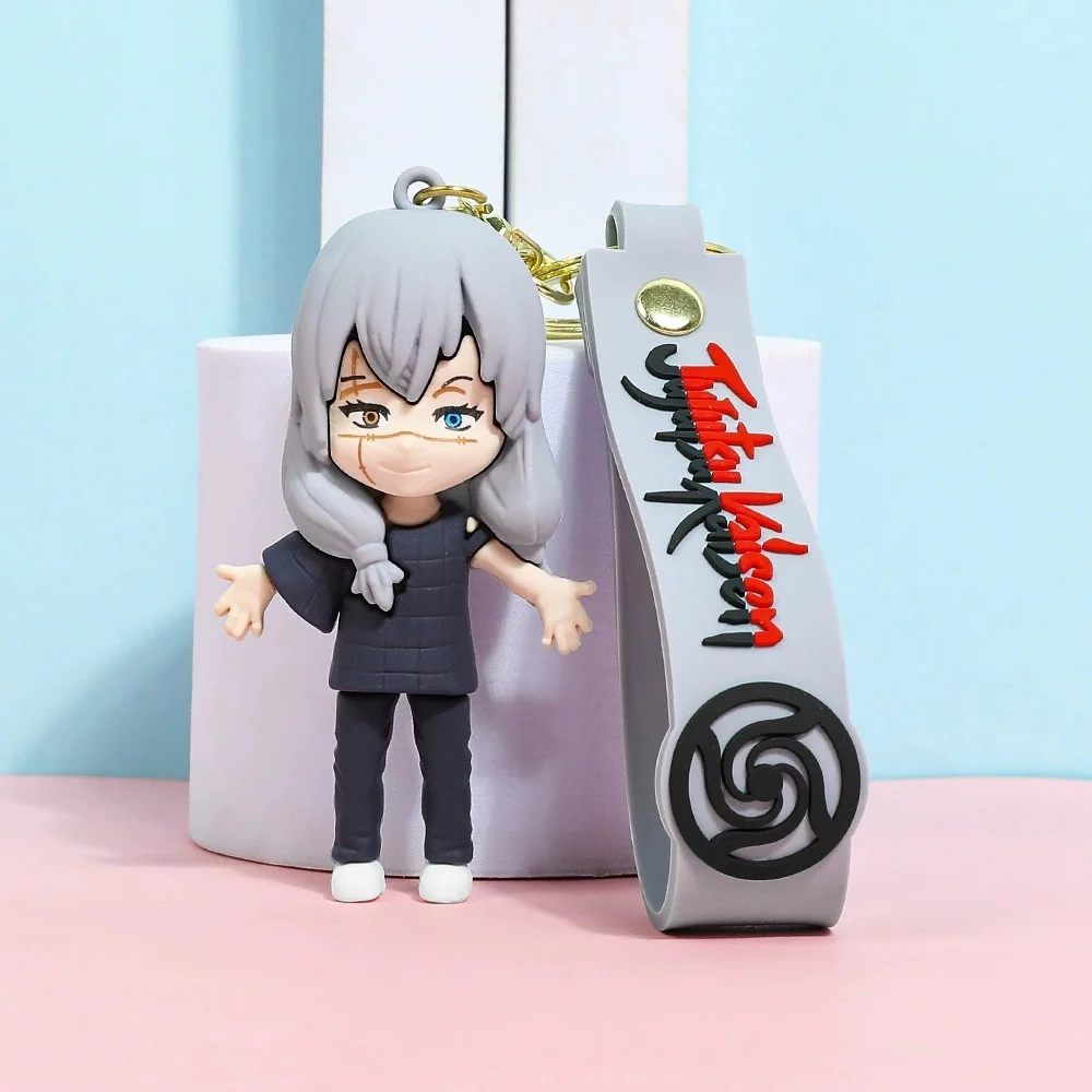 Whimsical Anime Battle Keychain Pendant - Cute Gojo Figure