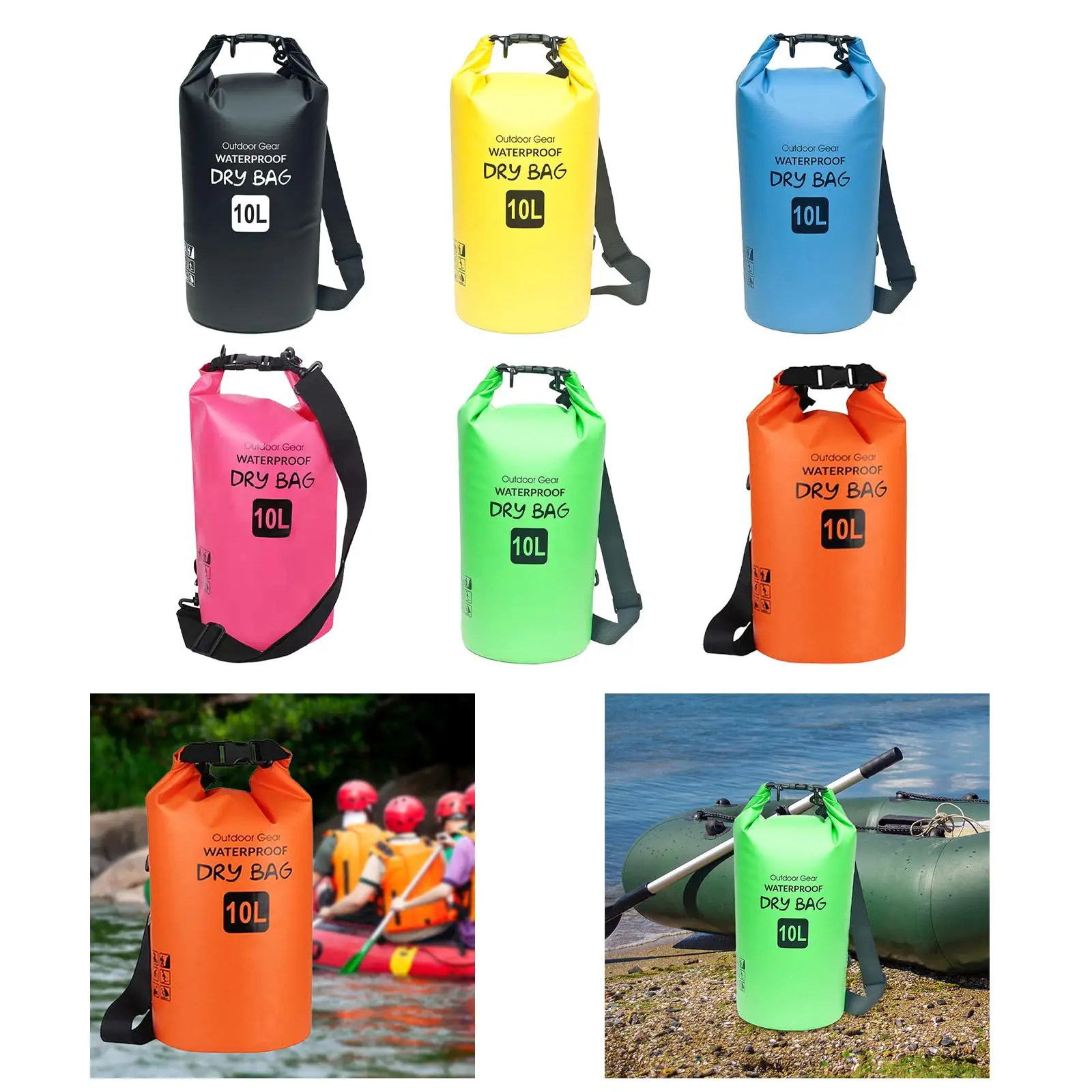Waterproof Dry Bag Roll Top Lightweight Waterproof Storage Bag Waterproof Sack for Camping Fishing Travel Floating Backpacking