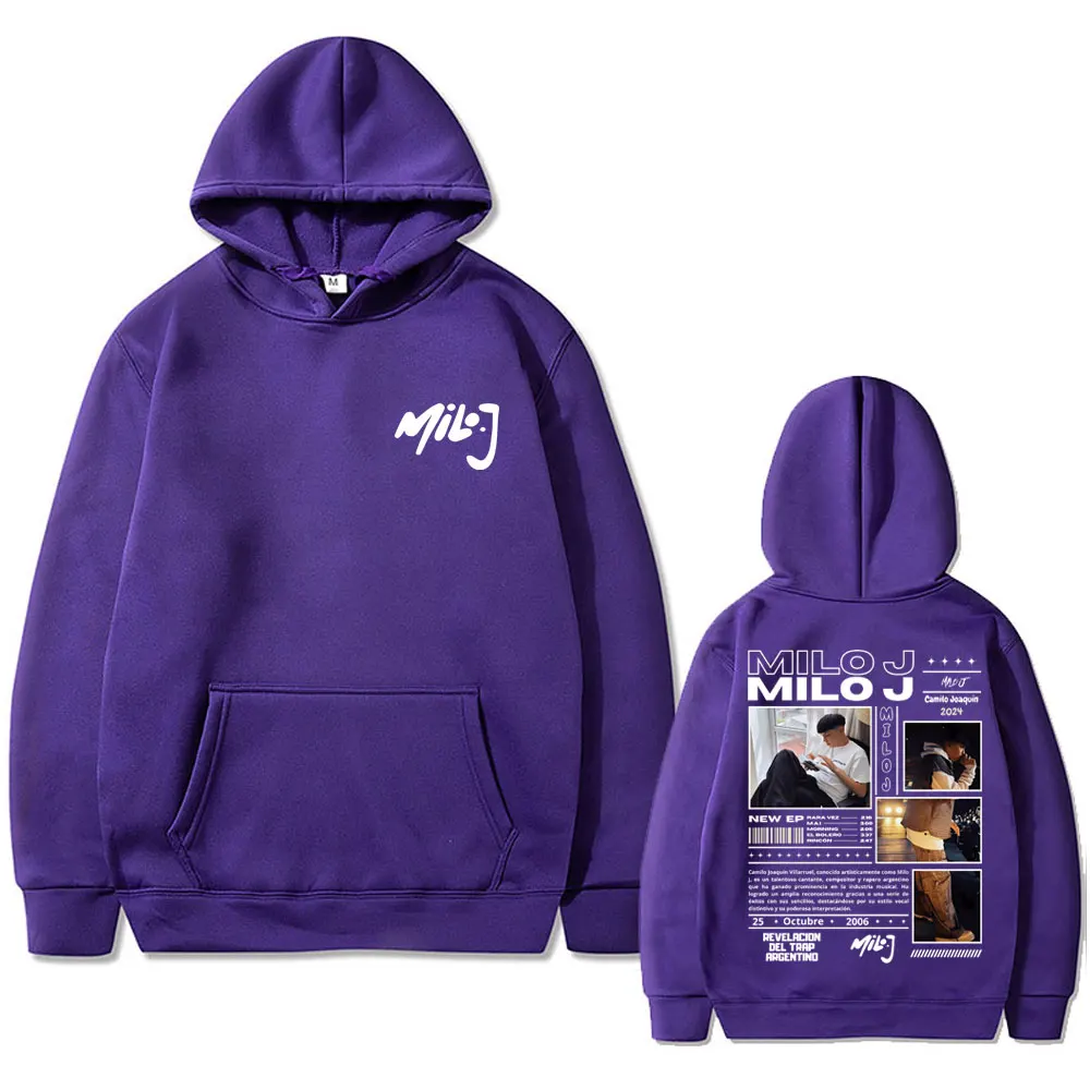 Rapper Milo J 111 Album Graphic Hoodie Men Women Hip Hop Fashion Oversized Hooded Sweatshirt Men's Casual Fleece Cotton Hoodies 3