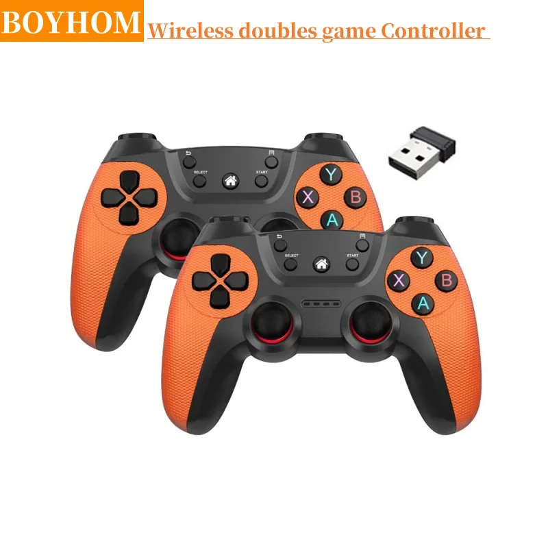 BOYHOM wireless doubles game controller for Game Box, Game Stick, PC, and Smart TV Box with 2.4G gamepad joystick.