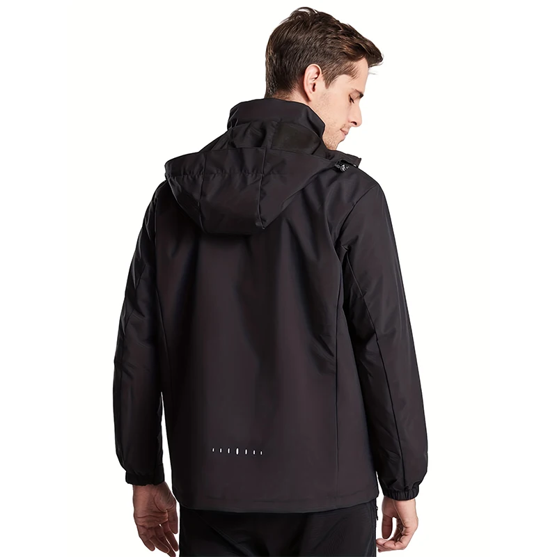 Spring Autumn New Men Casual Jacket Men Outdoor Windproof Waterproof Tactical Jacket Coat Detachable Hat Jackets Male M-5XL 5