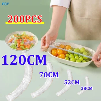 120/70/52CM Disposable Kitchen Accessory Food Cover Storage Bag Saver Dust Food Grade Fresh Lids Elastic Shower Headgear Cover 1