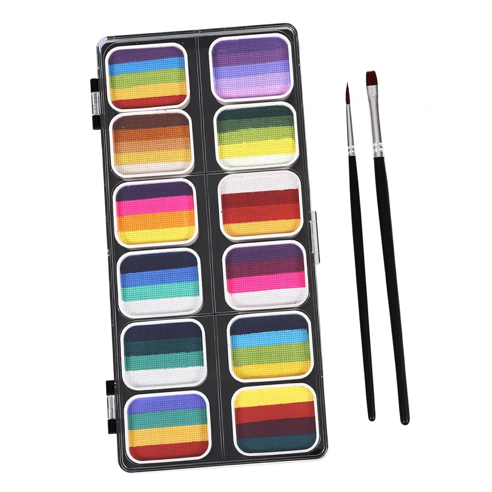 Face Paint Palette Makeup Kit 12 Water based Paints for Kid Adult Practical Professional Face Painting Set Washable body face paint face body paint
