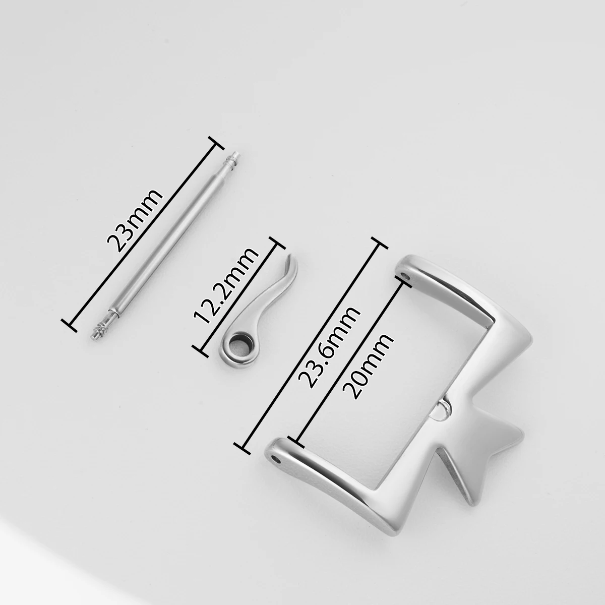 Elegant Stainless Steel Watch Clasp in Silvery, Golden, and Rose Gold Finishes