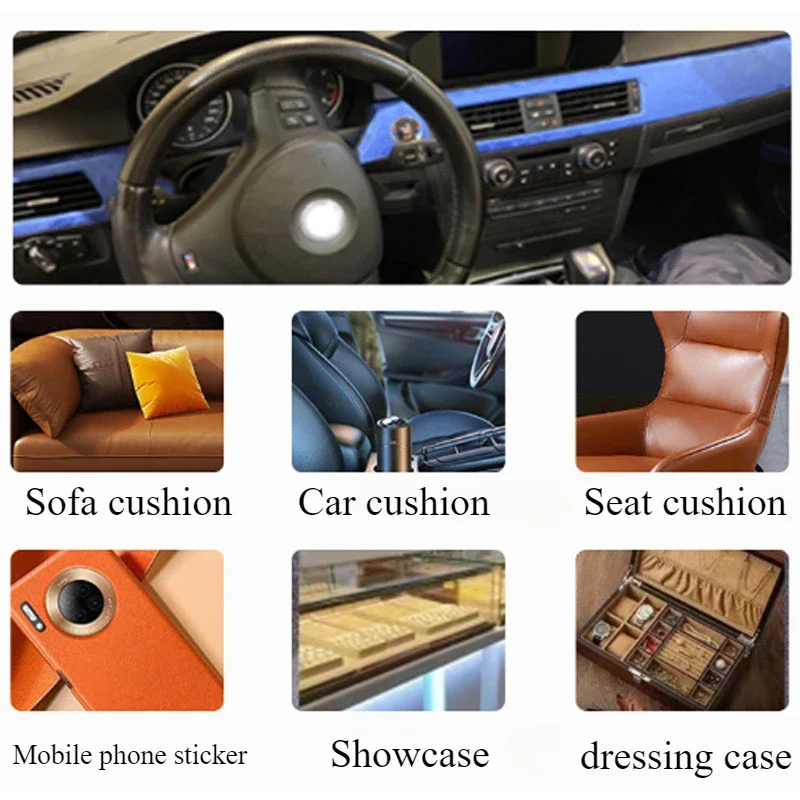 Leather Repair Tape Leather Repair Sticker Leather Repair Leather Repair Material Leather Repair Patch Self Adhesive Leather Sticker 300/150cm Suede Self-adhesive Leather Car Interior Fabric Velvet DIY Sticker Leather Craft Repair Sofa Renovation