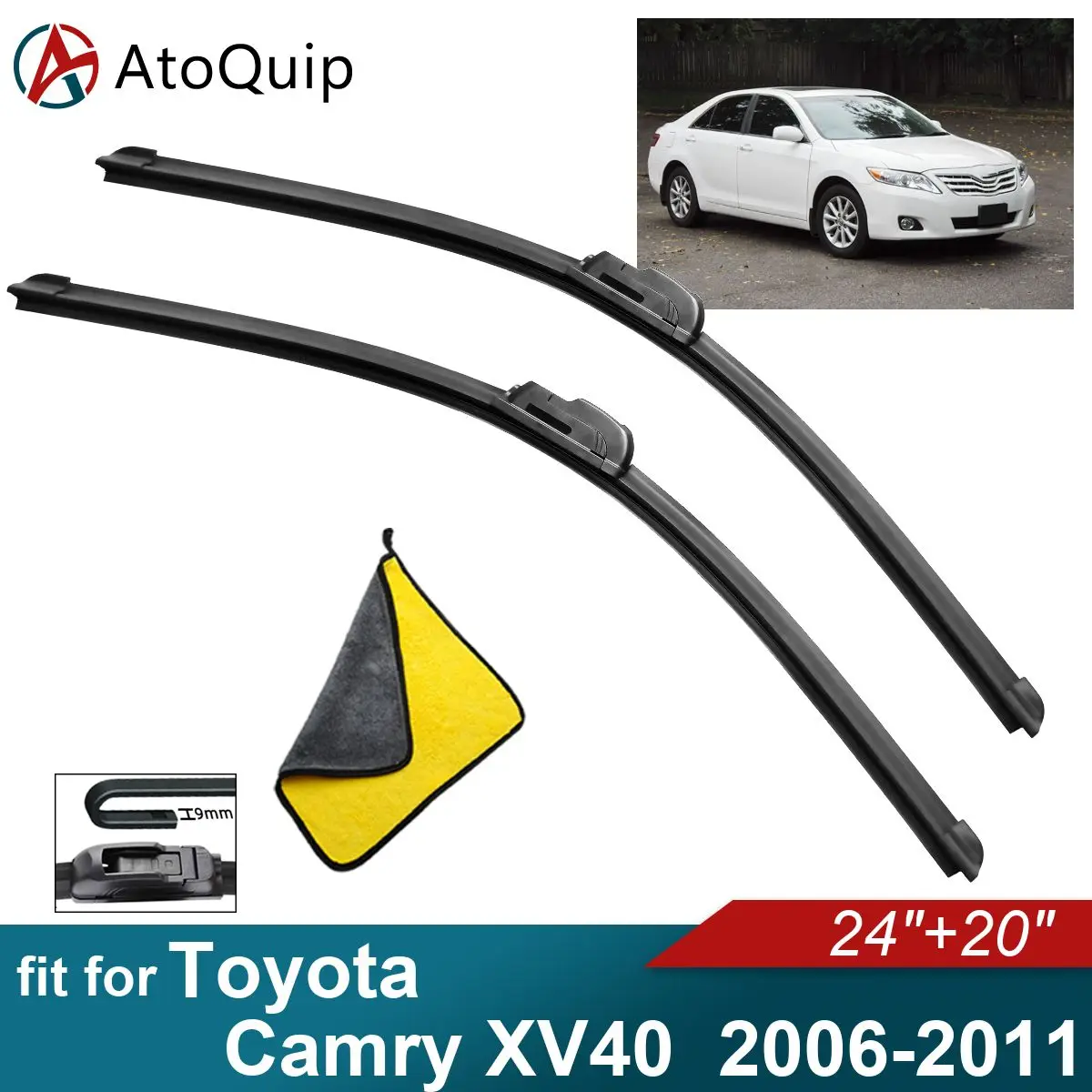 

Car Windshield Wiper Blades Fit For Toyota Camry XV40 Wiper Blades Soft Rubber Auto Front Windscreen