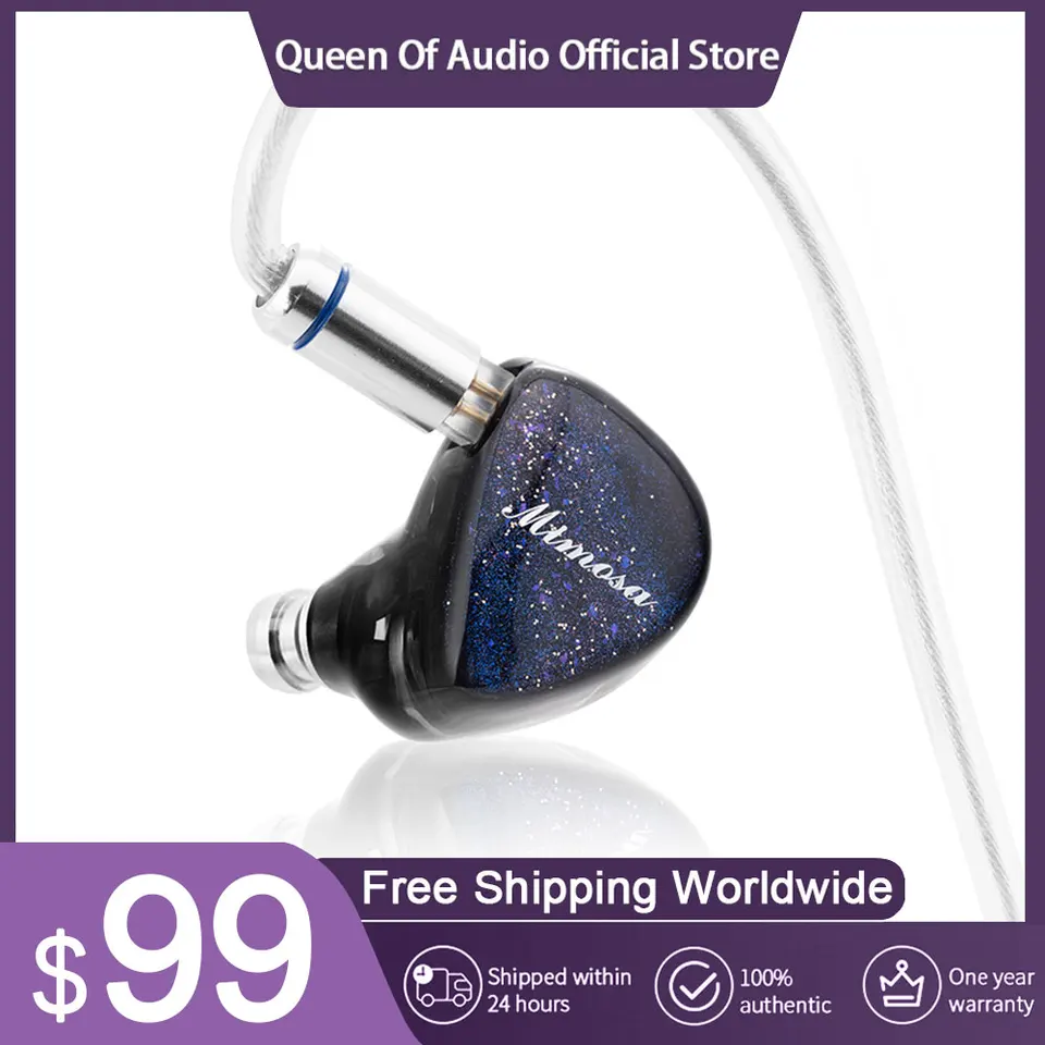 New QoA Mimosa In Ear Earphone 1 Dynamic + 1 Planar IEMs 3.5