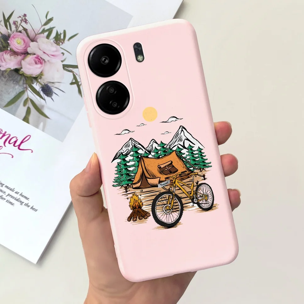 For Xiaomi POCO C65 Case Cute Cartoon Cat Painted TPU Silicone Back Cover For Xioami POCO C65 POCOC65 C 65 6.74 Phone Case Funda