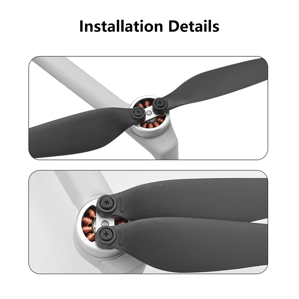 Hélices DJI Mini 4 Pro - Remplacement Faible Bruit Lot de 8