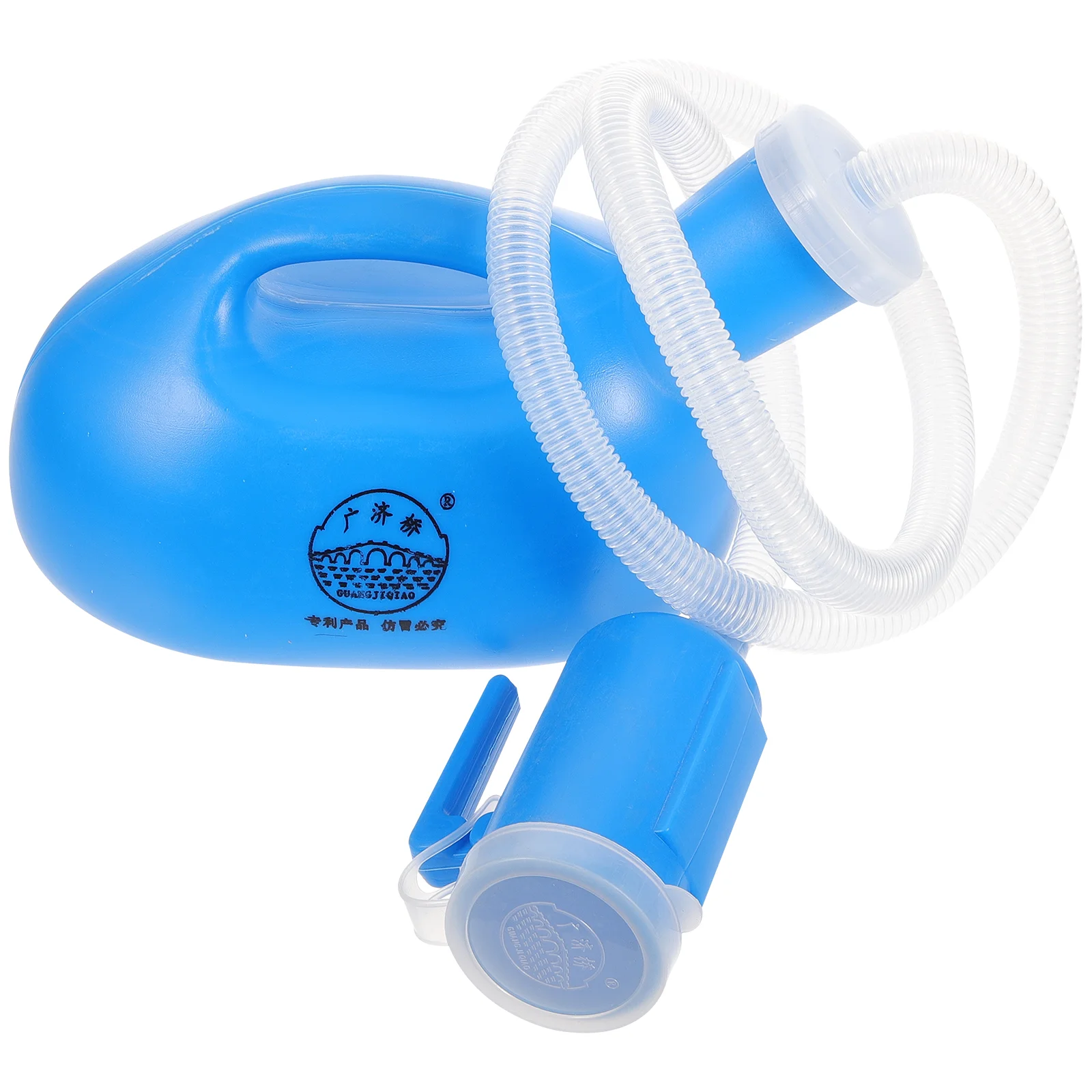 

1 Set of Thick Plastic The Elderly Bedpan Bottle with Lid Spill Proof Portable Pee Bottle