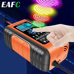 12-24V 10A Full Automatic Car Battery Charger 7-Segment SUV Motorcycle Truck Battery Charge Tool with Impulse Repair LED Display