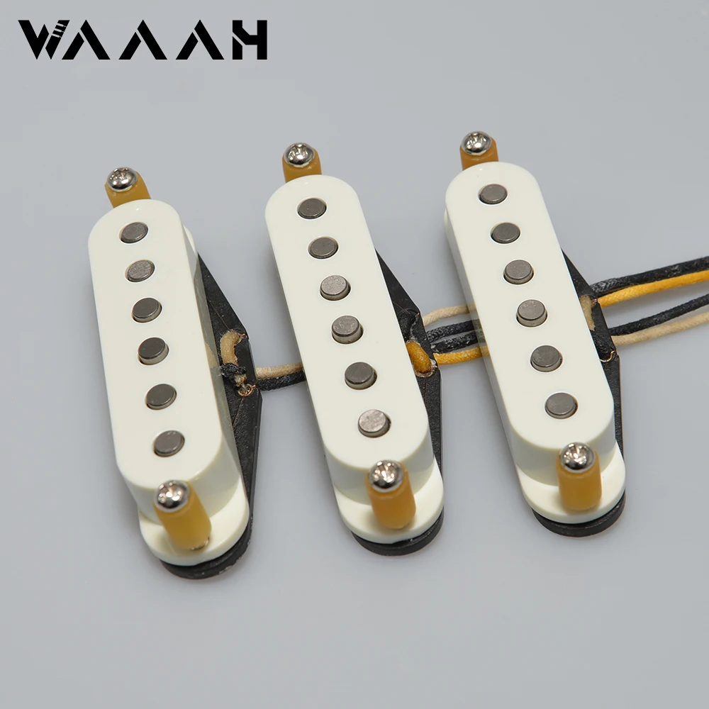 White Cover City Limits SSS Alnico 5 Guitar Pickups Single Coil for ST