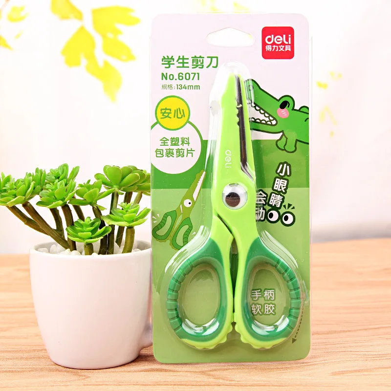 Stationery Scissors DELI Cartoon Safety Scissors for Kids DIY Craft Paper Scissors School Stationery