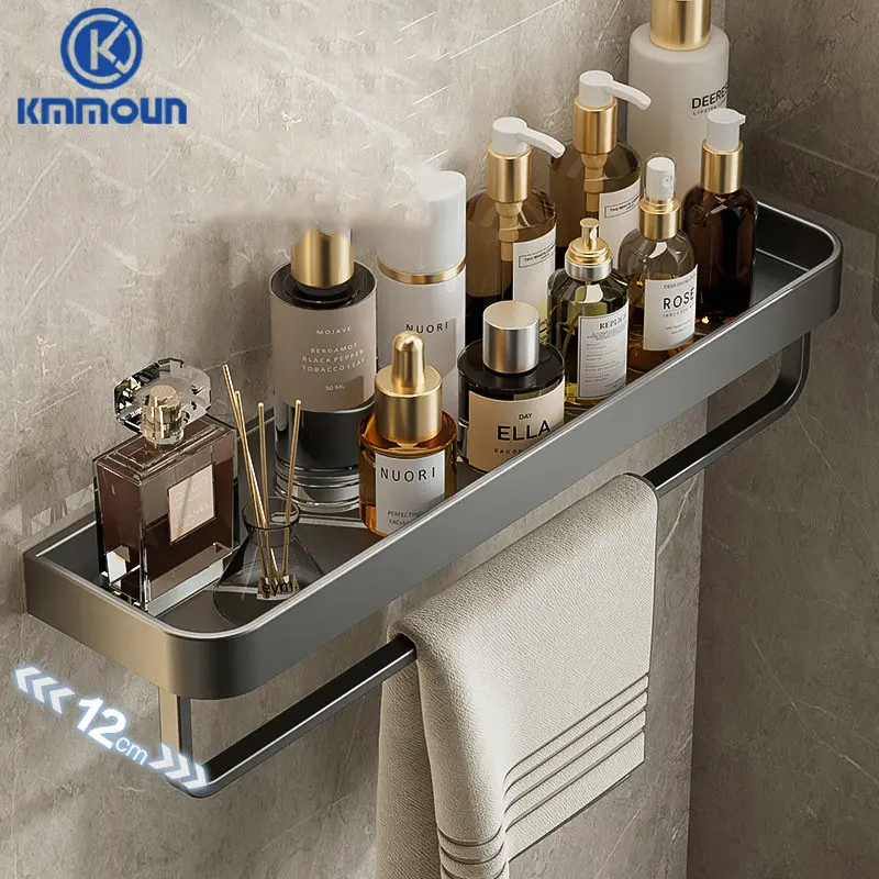 Bathroom Shelf Shampoo Holder Kitchen Storage Rack Bathroom Hardware Space Aluminum Shower Room Accessory Grey Color storage rack bathroom shelf shower shelf bathroom storage shelf storage shelf bathroom accessories shower rack bathroom corner shelf shampoo rack floating shelves
