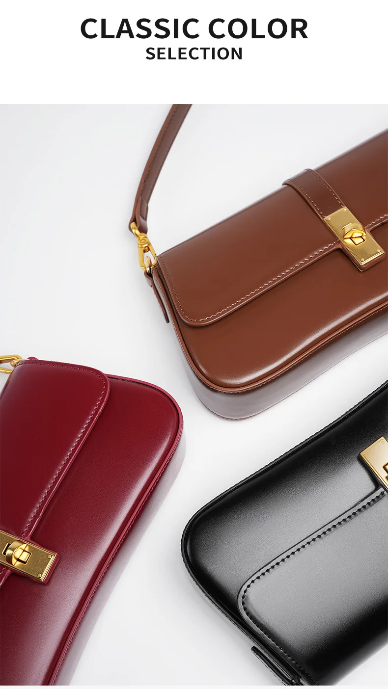 Women's Single Shoulder Crossbody Bag In Cowhide Leather_voghion.com